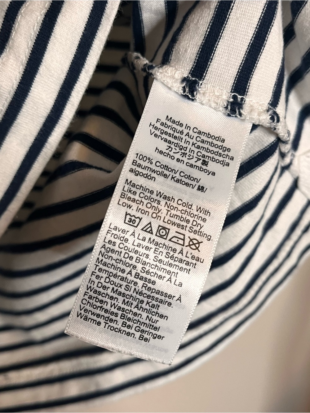 J.CREW Black White Striped Boxy Cropped Tee Size Small - Picture 5 of 5